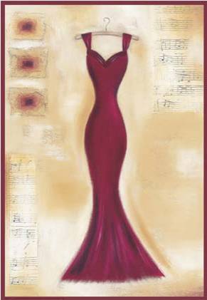 RED EVENING GOWN I